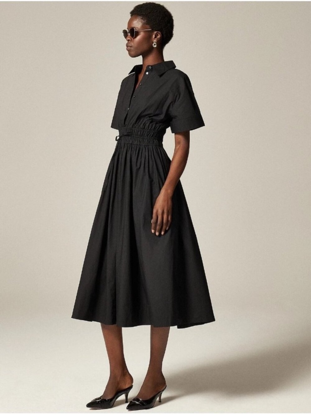 JCrew Elena shirt-dress in cotton poplin
